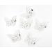 Ruwado 6 Pcs Butterfly Hair Clips Lace White Soft 3D Metal Cute Hair Accessories Alligator Clips Pins for Women Girls Wedding Theme Parties Favor Decoration