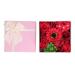 Floral Scented Flower Soap Gift Set Flower Bath Soap Rose Flower Petals Everlasting Roses in Gift Box for Mothers Day Valentines Day Christmas Decoration Gift (Red)