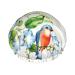 Happy Bluebirds Printed Shower Cap Bath Cap Waterproof Shower Caps Fits All Head Sizes All Hair Textures for Women Hair Bath Caps