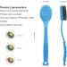 QiCheng&LYS Long Wooden Handle Body Brush for Easy Back Cleaning - 14in - Blue and Pink - Buy Online on GoSupps.com