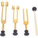 Premium Tuning Fork Set (128 Hz 256 Hz 512 Hz) - Body-Weighted Healing Tools for Chakra & Meditation | Gold Finish | International Shipping - Buy Online on GoSupps.com