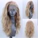 ELESTY Long Natural Curly Glueless Lace Front Wig - Golden Blonde Synthetic Hair for Women | Heat Resistant Daily Party Wig - Buy Online on GoSupps.com
