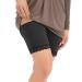 Collections Etc Lace Trim Thigh Bands - Stops, Prevents Chafing & Rash Medium Black