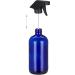500ml Blue Glass Spray Bottle - Refillable Mist & Jet Atomizer for Hair Care & Cleaning - Buy Online on GoSupps.com