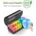 Sukuos Weekly Pill Organizer 7 Day 2 Times a Day Large Medicine Case Box - Rainbow-Black - Buy Online on GoSupps.com