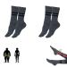 Healsox anti-edema compression socks Tourmaline Losing weight health socks Tourmaline acupressure self-heating magnetic self-heating foot massage thermotherapeutic socks (2 pairs) gray