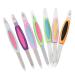 Worparsen Cuticle Pusher Double Head Multifunctional Portable Stainless Steel Salon Buffer Dead Skin Push Polisher for Unisex Adults