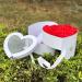 BBJWRAPS Heart Shaped Flower Box with Lid - Luxury Paper Mache Gift Box for Florist Deliveries - 9x8x6.5 inches (White) - Buy Online on GoSupps.com