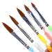 5pcs Nail Art Brush Acrylic Nail DIY Painting Drawing Pen UV Gel Brush Set Convenient And Practical