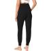 Foucome Maternity Jogger Pants Over Belly Sweatpants - Black, Large | Stretchy Pregnancy Lounge Pants with Pockets - Buy Online on GoSupps.com