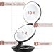KEDSUM Rechargeable LED Lighted Travel Magnifying Mirror - 1X/10X Magnification, Compact & Portable Vanity Mirror with Lights - Double Sided Folding Design in Daylight, Black - Buy Online on GoSupps.com