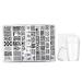 Nail Art Stamping Kit Flowers Nail Template Plates Manicure Stamper with Scraper Style1 Brushes