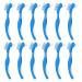 Cuasting 12 Pack Denture Brush Hard Denture Cleaning Brush Toothbrush with False Teeth