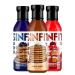 Panic Pancakes Syrup Variety Pack by Sinister Labs - Sugar free, zero calorie syrup with great berry flavor for healthy pancakes, waffles or dessert - gluten free - 12 oz bottles (3-pack) Variety 12 Fl Oz (Pack of 3)