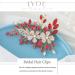 IYOU Crstal Wedding Hair Clip Flower Red Barrette Headpiece Rhinestone Hair Combs Prom Bridal Hair Accessories for Women - Buy Online on GoSupps.com