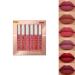 Lip gloss set 6 pieces Matt lipstick set-nude tones waterproof long-lived makeup lip gloss non-stick cup not fading waterproof lipstick durable waterproof lip gloss (03)