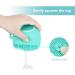 2-in-1 Exfoliating Silicone Body Scrubber and Shampoo Brush with Soap Dispenser - Scalp Massager for Women, Men, Children - Long-Lasting Lather - Blue - Buy Online on GoSupps.com