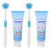 Tongue Cleaning Kit Tongue Cleaning Gel with Brush Oral Thrush Treat ment for Mouth Oral Care Removes Oral Odor Breath Tongue Coating Cleaning Breath for Adults 2 Sets