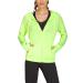ELESOL Women's Athletic Hoodies Long Sleeve Workout Hooded Jacket Full Zip Thumb Hole Track Outerwear with Pockets S-XXL Fluorescent Green Small