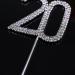 SAFIGLE 3pcs Crystal Cake Decorations Cake Decorating Cupcake Toppers Decorative Cake Pick Rhinestones 20 Birthday Bling Soporte Para Cupcakes 20th Anniversary Cake Toppers Diamond Wedding - Buy Online on GoSupps.com