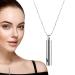 SHRIGM Quit Vaping Necklace - Stainless Steel Breathing Necklace for Stress Relaxing Stress Necklace Calm Stress for Breathing Exercise Meditation Sleep Aid Silver