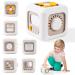 Editbar motor cubes activity cubes Montessori motor cubes toy from 1 2 3 year baby toys 1 year 6-in-1 switch fan mirror buttons learn drawer as fidget toys