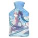 Anime Girl Hot Water Bottle With Cover Plush Bed Bottle Hand Warmer For Adults And Children 26.5X15.3cm