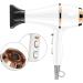 TIYETA Hair Dryer 2200W Salon Professional Styling Ionic Hairdryer Powerful Motor for Fast Drying & Styling with 3 Nozzle White - Buy Online on GoSupps.com