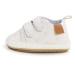 MK MATT KEELY Baby Girl First Walking Shoes Anti-Slip Soft PU Leather Sneakers for Infant Toddler 12-18 Months White Heart