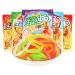 Ready to eat colored fruit fudge fruit flavored soft sweets childhood nostalgic candy gift pack casual snacks pastries healthy sweet candy colorful rope candy delicious desserts (12g*60 bags)