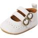 Baby Girls Mary Jane First Walking Shoes | Anti-Slip PU Leather | Infant Shoes 0-6 Months | White - Buy Online on GoSupps.com