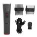Electric Hair Clipper Portable Lightweight Fast Cutting USB Rechargeable Hair Grooming Trimmer with 2 Guide Combs for Hair Salon Home (Black)