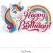 dekora - Cake Decoration Birthday Happy Birthday Cake Topper Unicorn Tesia Made of Paper - 17.5 x 15 cm - Buy Online on GoSupps.com
