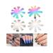 4 PCS Easy French Smile Line Tip Cutter Template - Nail Art Manicure Edge Trimmer Stencil - DIY Almond V Shape Plate Guides Module Nail Acrylic Tool Kit