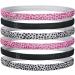 Under Armour Girls Headbands 6 Pack - UA Print PSG Pink Sugar/Black - OSFA Perfect for Sports & Everyday Wear - Buy Online on GoSupps.com