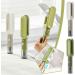 4-in-1 Green Cleaning Brush for Kitchen - Versatile Scrubber & Washing Tool for Utensils Knives & Lids - Buy Online on GoSupps.com