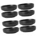 MAGICLULU 8 Pcs Sauce Dish Vinegar Dish Sauce Serving Sauce Bowls Relish Plate Small Ceramic Bowl Soy Sauce Dish Ingredient Bowls for Prep Sauce Seasoning Dish Fruit Seasoning re-usable 9X9X2.5CMx4pcs Blackx4pcs