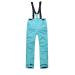 PHIBEE Girls' Waterproof Windproof Breathable Polyester Snow Ski Pants Blue 8