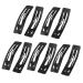 sourcing map 10pcs Women Hairstyle Black Rectangular Shape Metal Hair Clip Barrette