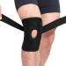 Knee Brace for Arthritis ACL and Meniscus Tear Open-Patella Stabiliser Adjustable Brace Best Knee pad Support for Sports Injury Rehabilitation & Protection Against re-Injury (Single) BLACK