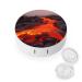 Contact Lens Case Red Lava Print Plastic Contact Lens Case contact Lens Care Box ontact Lens Travel Box