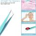 Ainiv 2Pcs Stainless Steel Straight and Curved Lash Tweezers Kit - Blue | For Eyelash Extensions, DIY Crafts, Nail Art & Jewelry Making - Buy Online on GoSupps.com