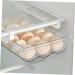 Gadpiparty Egg Storage Box Egg Holder for Fridge Drawer Food Containers Egg Container Refrigerator re-usable White 30.5X20X8.5cm - Buy Online on GoSupps.com