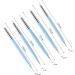 9PCS Sculpting Tools with Metal Ceramic Clay Stylus Dotting Tools and Silicone Polymer Flower Indentation Tool Set - Blue - Buy Online on GoSupps.com