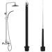 Shower Enema System with On/Off Switch Reusable Shower Douche for Men and Women Portable Cleaning Enema Nozzle Kit for Most Shower Systems ABS Black