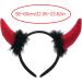 amangul Glitter Horn Headband Devil Horns Headband Halloween Horns Headband Cosplay Fancy Dress Photo Props Hair Accessory(Color Light Cloth Bl) - Buy Online on GoSupps.com