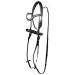 RL24 - bridle bridle bite without wood horses Funny Horses from HKM |Leather bridle in black/pink |Bridle for wooden horse with reins |Horse toys for children |Wood horse accessories for Shetty Shetty Black/Pink