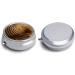 Round Pill Box with Tree Rings Print | 3 Compartment Decorative Metal Pill Organizer | Portable Pocket Pill Case - Style 19 - Buy Online on GoSupps.com