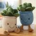 OUKEYI 9.8 inch Succulents Plush Toy Flower Pot | Stuffed Plushie Pillow Decoration | Cute Soft Plants Throw Pillow - Khaki | Christmas Birthday Gift - Buy Online on GoSupps.com