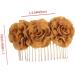 Housoutil Elegant Hair Clips Wedding Hair Clips Exquisite Hair Clip Beach Hair Clip Hair Pin Hair Barrettes Clips for Hair Metal Hair Clips Bridal Barrette Cloth Flower Hairpin Set - Buy Online on GoSupps.com